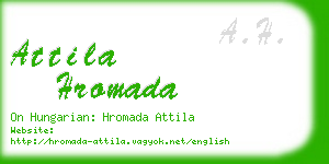 attila hromada business card